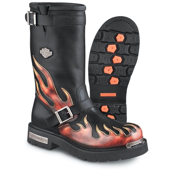 harley flame boots